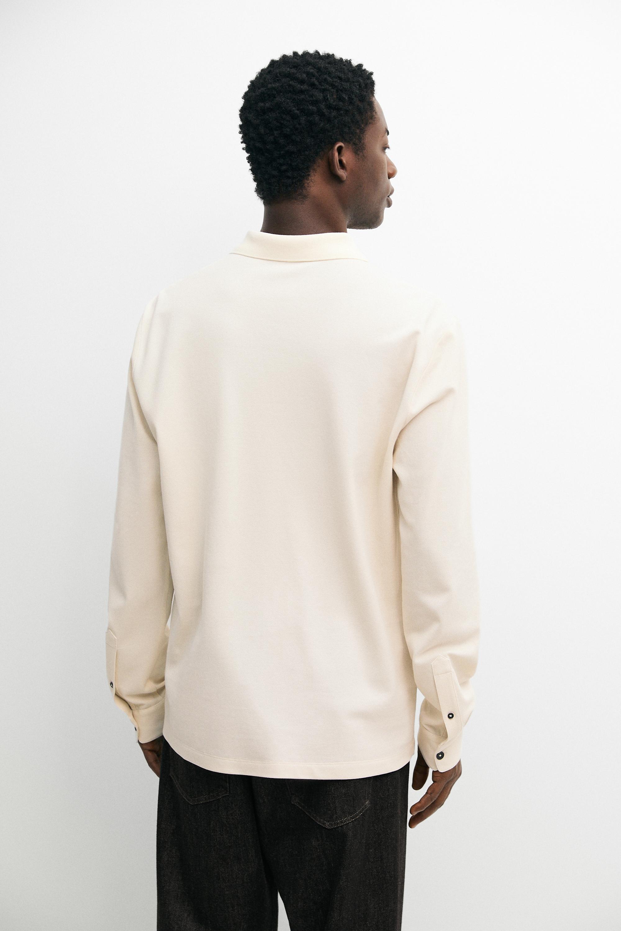 100% cotton micro-textured knit polo shirt
